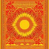 Lively Retro Circular Motif(Red)