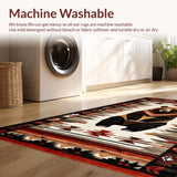 Ultra Soft Area Rug, Non Slip, Stain Resistant, Washable Area Rugs for Living Room, Bedroom, Natural Outdoor Scene Elements(Brown)
