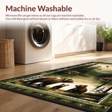 Ultra Soft Area Rug, Non Slip, Stain Resistant, Washable Area Rugs for Living Room, Bedroom, Charming Cozy Lodge Aesthetic(Brown)