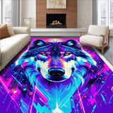 Ultra Soft Area Rug, Non Slip, Stain Resistant, Washable Area Rugs for Living Room, Bedroom, Charming Whimsical Animal Print(Purple)