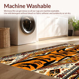 Ultra Soft Area Rug, Non Slip, Stain Resistant, Washable Area Rugs for Living Room, Bedroom, Boho Camel Vintage Living Room Large Area Rug(Orange)