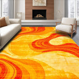Ultra Soft Area Rug, Non Slip, Stain Resistant, Washable Area Rugs for Living Room, Bedroom, Dynamic Orange Yellow Dreamscape(Orange)