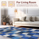 Rustic Blue and Gray Layered Design(Blue)