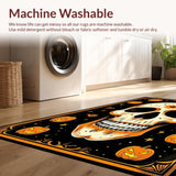 Ultra Soft Area Rug, Non Slip, Stain Resistant, Washable Area Rugs for Living Room, Bedroom, Cultural Ethnic Circle Design(Orange)