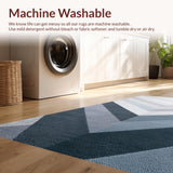 Ultra Soft Area Rug, Non Slip, Stain Resistant, Washable Area Rugs for Living Room, Bedroom, Rustic Textured Cozy Element(Gray)