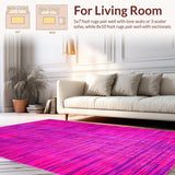Ultra Soft Area Rug, Non Slip, Stain Resistant, Washable Area Rugs for Living Room, Bedroom, Lively Contemporary Animal Design(Pink)