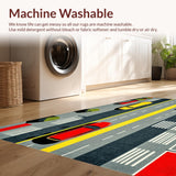 Ultra Soft Area Rug, Non Slip, Stain Resistant, Washable Area Rugs for Living Room, Bedroom, Vibrant Urban Traffic Theme Rug(Gray)