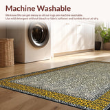 Ultra Soft Area Rug, Non Slip, Stain Resistant, Washable Area Rugs for Living Room, Bedroom, Luxurious Black and Ivory Contrast(Gray)