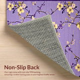 Ultra Soft Area Rug, Non Slip, Stain Resistant, Washable Area Rugs for Living Room, Bedroom, Cozy Garden-Inspired Welcome Mat(Purple)