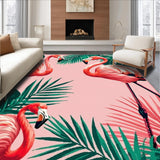 Fresh Botanical Patterned Entrance Mat(Pink)