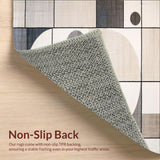 Ultra Soft Area Rug, Non Slip, Stain Resistant, Washable Area Rugs for Living Room, Bedroom, Geometric Boho Grey Runner Abstract Art(Gray)