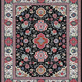 Chic Floral Motif in Monochrome(Black)