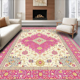 Chic Gold Trimmed Medallion Design(Ivory)