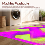 Ultra Soft Area Rug, Non Slip, Stain Resistant, Washable Area Rugs for Living Room, Bedroom, Futuristic High-Contrast Color Spectrum(Pink)