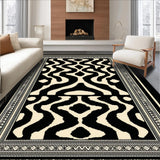 Ultra Soft Area Rug, Non Slip, Stain Resistant, Washable Area Rugs for Living Room, Bedroom, Wildlife Okapi Runner Rug for Hallways(Black)