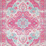 Chic Pink Geometric Motif(White)