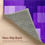 Ultra Soft Area Rug, Non Slip, Stain Resistant, Washable Area Rugs for Living Room, Bedroom, Contemporary Soft Shag Aesthetic(Purple)