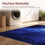 Ultra Soft Area Rug, Non Slip, Stain Resistant, Washable Area Rugs for Living Room, Bedroom, Vivid Nebula Patterned Masterpiece(Blue)