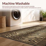 Ultra Soft Area Rug, Non Slip, Stain Resistant, Washable Area Rugs for Living Room, Bedroom, Funky Artistic Wild Animal Design(Beige)