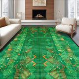 Elegant Emerald and Orange Harmony(Green)