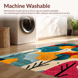 Ultra Soft Area Rug, Non Slip, Stain Resistant, Washable Area Rugs for Living Room, Bedroom, Whimsical Multi-Color Kitchen Floor Mat Set(Blue)