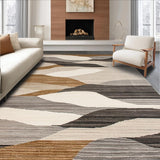 Ultra Soft Area Rug, Non Slip, Stain Resistant, Washable Area Rugs for Living Room, Bedroom, Abstract Earthy Toned Swirls(Beige)