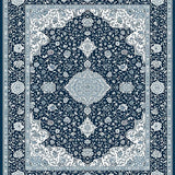 Ultra Soft Area Rug, Non Slip, Stain Resistant, Washable Area Rugs for Living Room, Bedroom, Charming Transitional Gray Blue Pattern(Blue)