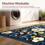 Luxe Golden Floral Accents(Blue)