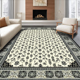 Ultra Soft Area Rug, Non Slip, Stain Resistant, Washable Area Rugs for Living Room, Bedroom, Charming Rustic Symmetrical Artistry(Ivory)