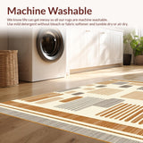 Ultra Soft Area Rug, Non Slip, Stain Resistant, Washable Area Rugs for Living Room, Bedroom, Beige Abstract Animal Inspired Runner(Beige)