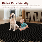 Ultra Soft Area Rug, Non Slip, Stain Resistant, Washable Area Rugs for Living Room, Bedroom, Artistic Wild Animal Impression(Black)
