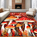 Bright Cheerful Mushroom Patterned(Red)