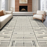 Ultra Soft Area Rug, Non Slip, Stain Resistant, Washable Area Rugs for Living Room, Bedroom, Sleek Contemporary 3D Design Element(Black)