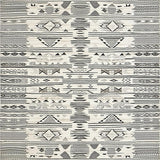 Ultra Soft Area Rug, Non Slip, Stain Resistant, Washable Area Rugs for Living Room, Bedroom, Global Geometric Contrast Motif(Black)