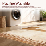 Ultra Soft Area Rug, Non Slip, Stain Resistant, Washable Area Rugs for Living Room, Bedroom, Rustic Textured Fawn Aesthetic(Beige)