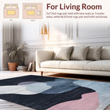 Ultra Soft Area Rug, Non Slip, Stain Resistant, Washable Area Rugs for Living Room, Bedroom, Stylish Bow Bath Rug - Artistic Decorative Accent for Home Decor(Black)
