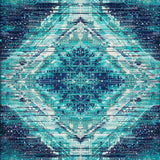 Ultra Soft Area Rug, Non Slip, Stain Resistant, Washable Area Rugs for Living Room, Bedroom, Blue Ombre, Geometric Printed Rug(Blue)