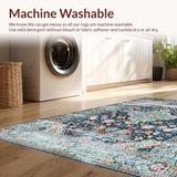 Distressed Retro Botanical Motif(Blue)