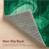 Ultra Soft Area Rug, Non Slip, Stain Resistant, Washable Area Rugs for Living Room, Bedroom, Whimsical Colorful Shag Pattern(Green)