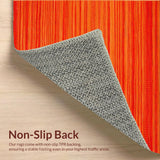 Ultra Soft Area Rug, Non Slip, Stain Resistant, Washable Area Rugs for Living Room, Bedroom, Transitional Deep Orange Palette(Orange)