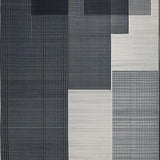 Ultra Soft Area Rug, Non Slip, Stain Resistant, Washable Area Rugs for Living Room, Bedroom, Chic Modern Geometric Motif(Black)