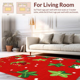 Ultra Soft Area Rug, Non Slip, Stain Resistant, Washable Area Rugs for Living Room, Bedroom, Delightful Cartoonish Animal Print(Red)