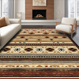 Ultra Soft Area Rug, Non Slip, Stain Resistant, Washable Area Rugs for Living Room, Bedroom, Southwestern Vibrant Ethnic Pattern(Brown)