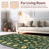 Vintage Floral Textured Elegance(Green)
