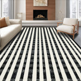 Ultra Soft Area Rug, Non Slip, Stain Resistant, Washable Area Rugs for Living Room, Bedroom, Classic Checkered Indoor Rug(Black)