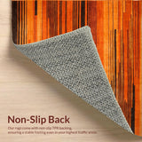 Ultra Soft Area Rug, Non Slip, Stain Resistant, Washable Area Rugs for Living Room, Bedroom, Energetic Flame Orange Aesthetic(Orange)