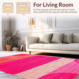 Vibrant Pink and Black Abstract(Pink)