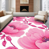 Ultra Soft Area Rug, Non Slip, Stain Resistant, Washable Area Rugs for Living Room, Bedroom, Adorable Cozy Pink Shag Ensemble(Pink)