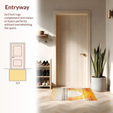Ultra Soft Area Rug, Non Slip, Stain Resistant, Washable Area Rugs for Living Room, Bedroom, Serene Ethereal Color Splash(Gold)