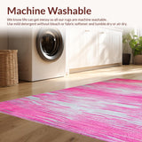 Ultra Soft Area Rug, Non Slip, Stain Resistant, Washable Area Rugs for Living Room, Bedroom, Unique Animal Print Elegance(Pink)